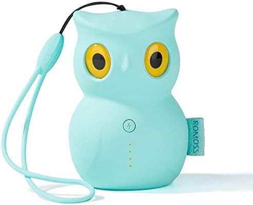 ROMOSS 5200mAh Power Bank, Perfect Owl Personalized Gift, 2.1A Output Portable Charger for iPhone, Samsung and Other Smartphones (Mint Green)