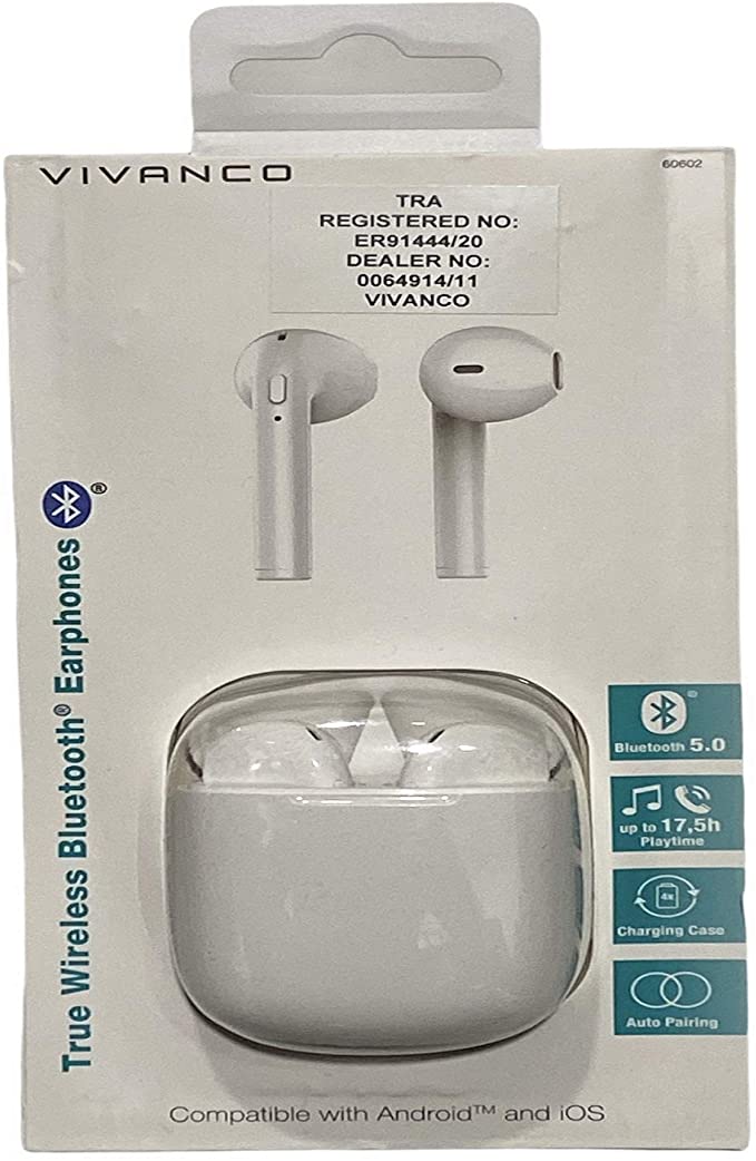 Vivanco 5.0 true wireless bluetooth earphones,