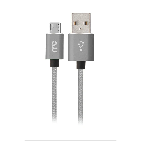 MYCANDY USB A TO MICRO CHARGE AND SYNC CABLE 1M GREY