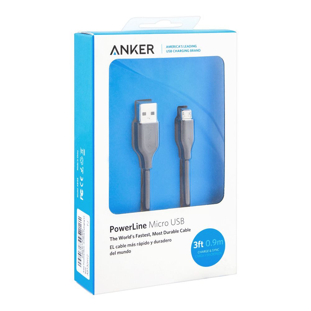 Anker 3ft PowerLine Micro USB Cable - Black, A8132H12